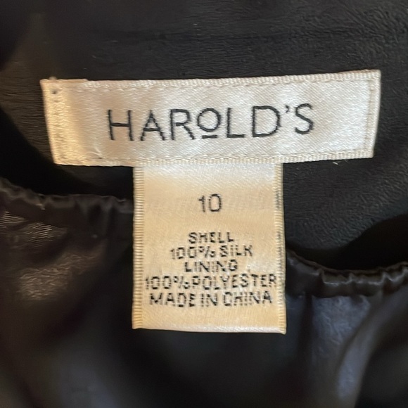 Harold’s Women’s Mini Dress Size 10 Black 100% Silk Marilyn Style Cocktail - Picture 10 of 15